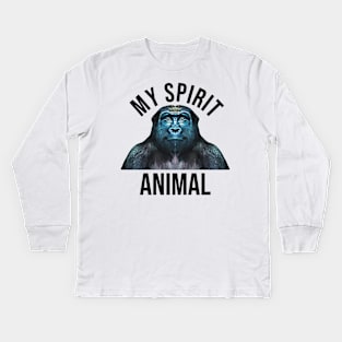 Gorilla is My Spirit Animal Kids Long Sleeve T-Shirt